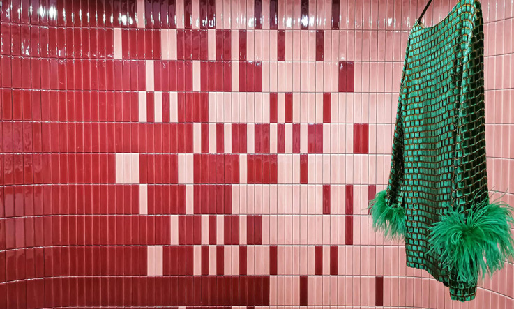 Colourful wall tiles